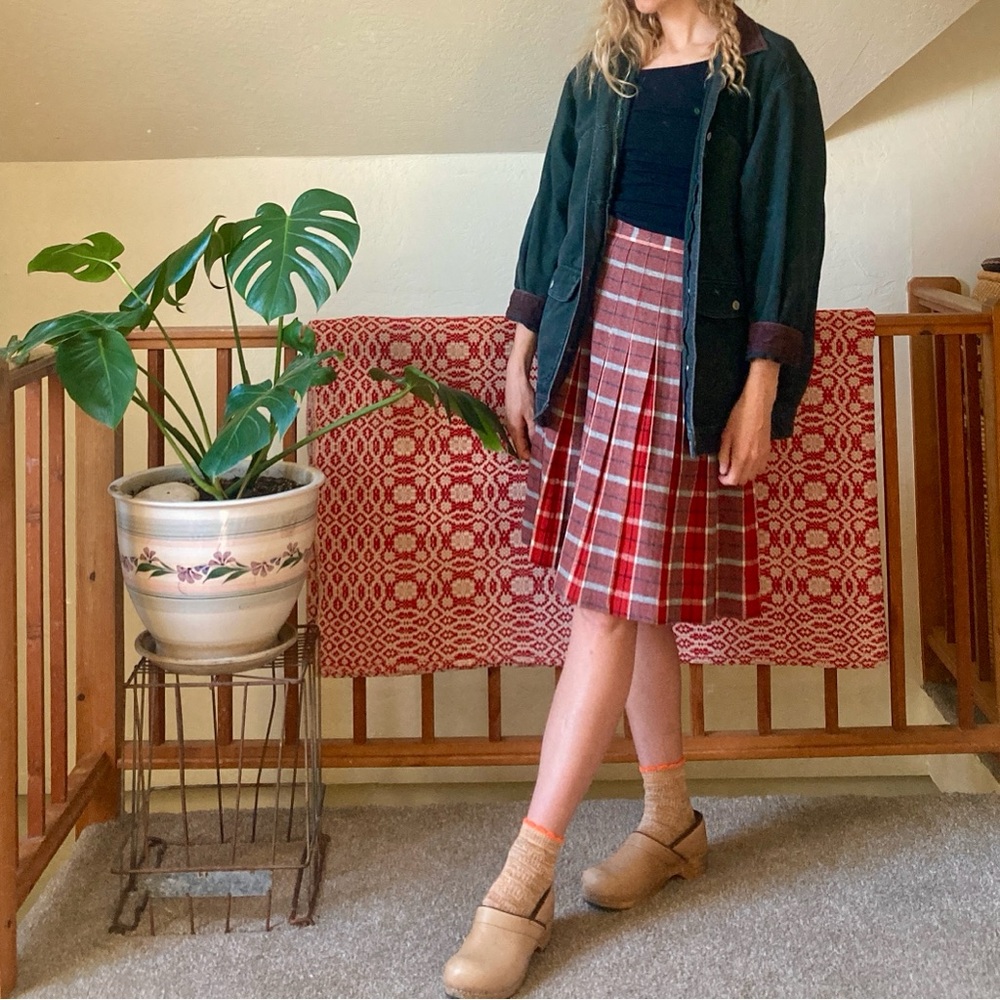 Vintage Pleated Wool Skirt